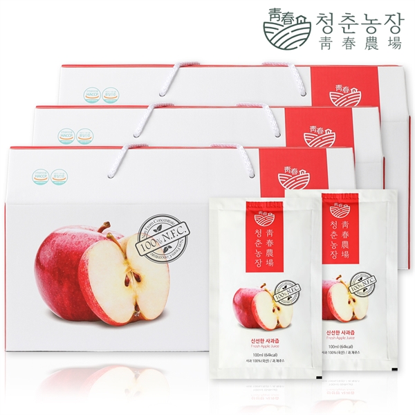 모모스튜디오 청춘농장 신선한 사과즙 100ml 30포 [3개] - 에누리 가격비교