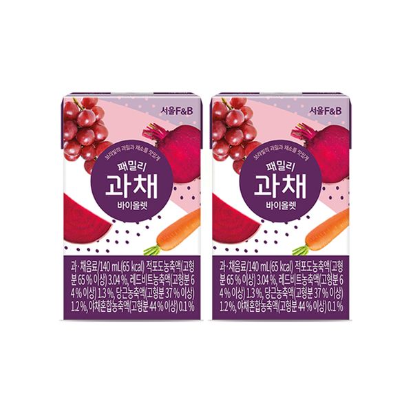 서울에프엔비 패밀리 과채 바이올렛 140ml [24개] - 에누리 가격비교