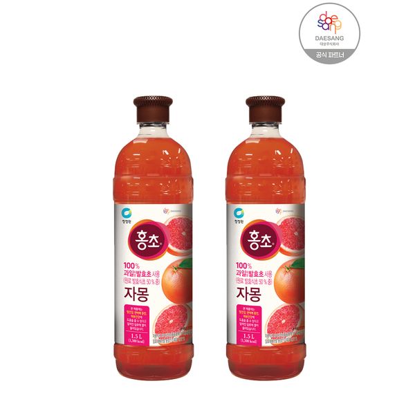 청정원 홍초 100% 자연발효초 자몽 1.5L [2개] - 에누리 가격비교