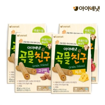 [아이배냇] 곡물친구 4종세트X3