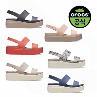 크록스공식 여성 CROCS BROOKLYN LOW WEDGE W 6종 택1 (20SWWD206453)