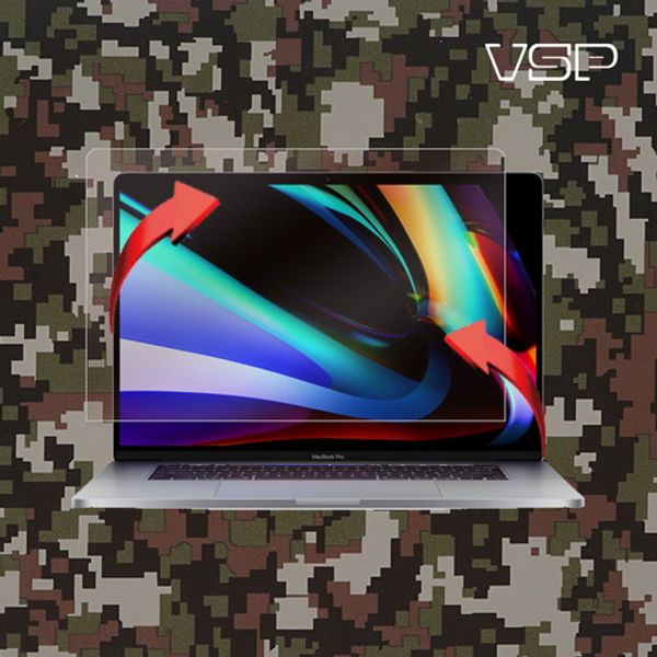 [하프클럽][바보사랑] 2020 맥북 프로 16인치 저반사 액정+디자인 밀리터리 스킨 전신 외부 보호필름 각1매