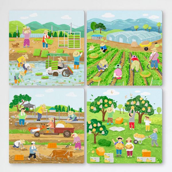 [하프클럽][바보사랑] 멀티액자_한국의농촌이야기바쁜농촌사람들