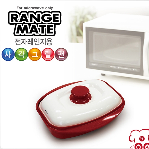 [하프클럽][렌지메이트] 렌지메이트 전자렌지전용 사각그릴구이팬