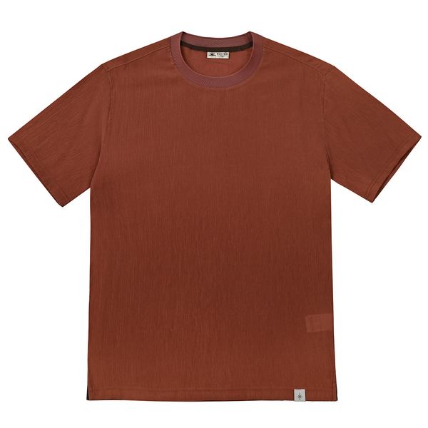 [하프클럽][페라로밀라노] [페라로밀라노] 남성 우븐 라운드 반팔 티셔츠 브릭 (AM0DKS25869)