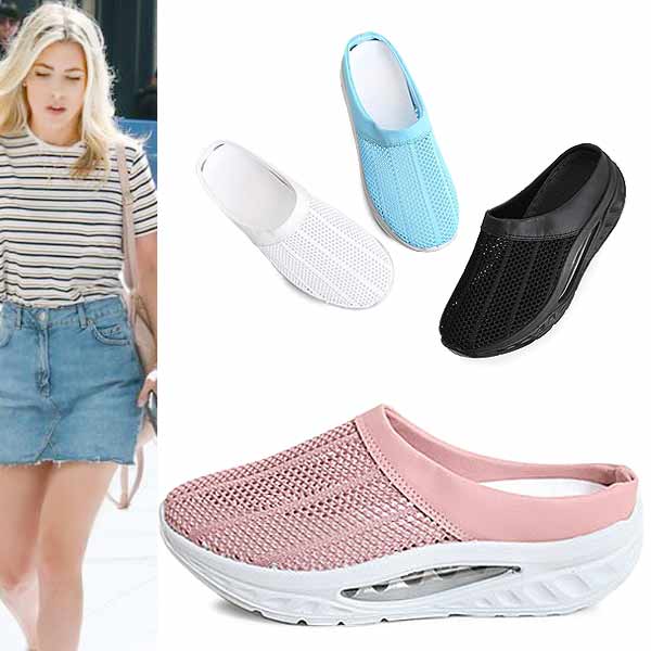 [하프클럽][까미에뮤즈] kami et muse 매쉬 톨업 슬리퍼_KM22s194-1