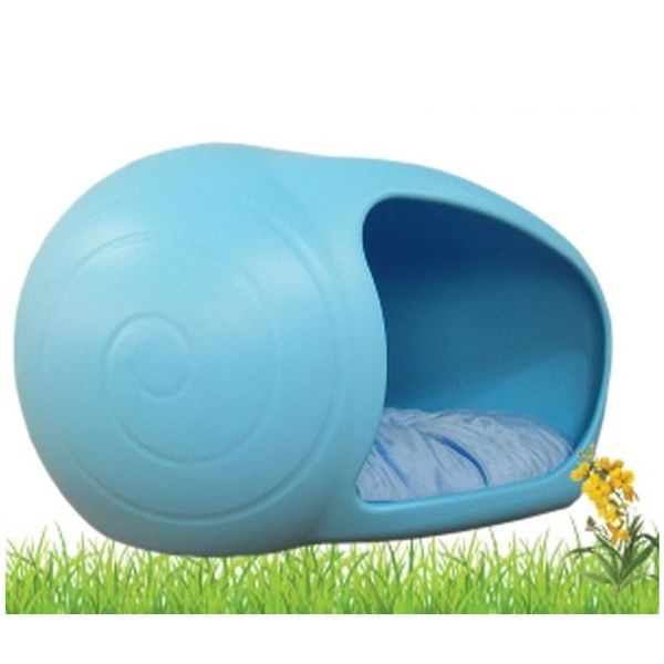 [하프클럽][오너클랜] 달팽이 강아지 하우스 블루 펫 아지트 애견 실내집