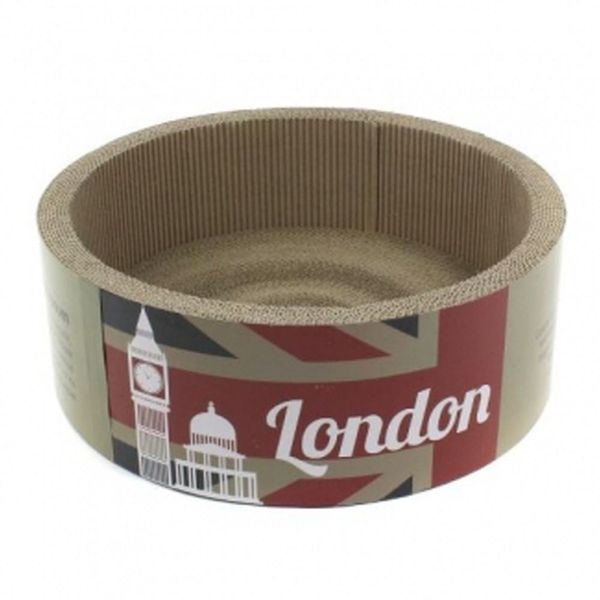 [하프클럽][오너클랜] 원형 스크래쳐 런던 고양이 골판지 반려묘 아지트