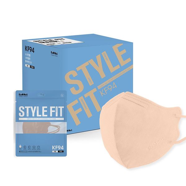 [하프클럽][오너클랜] 뉴크린웰 새부리형KF94마스크대형 베이지 50매(5매입)