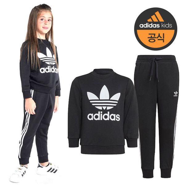 [하프클럽][아디다스] [매장인기](120~130) 토들러/아동 신상 봄가을 맨투맨그쿠 팬츠 상하세트-H25250