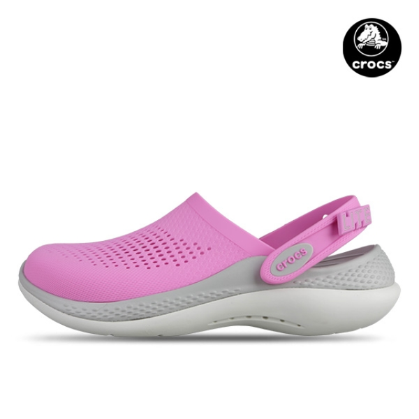 [하프클럽][크록스] 크록스 라이트라이드 360 클로그 남자 여성 슬리퍼 샌들 핑크 206708-6SW