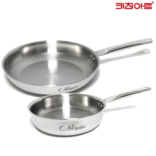 [하프클럽][키친아트] 키친아트 네스피아 통5중 엠보스텐 후라이팬2종20+28