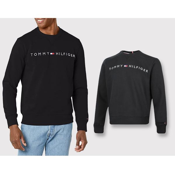 [하프클럽][타미힐피거] TOMMY 타미힐피거 레터링 기모 맨투맨 티셔츠