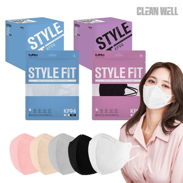 [하프클럽][기타] 뉴크린웰 새부리형 KF94마스크 스타일핏 대형 50매