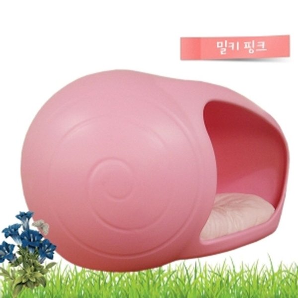 [하프클럽][오너클랜] [오너클랜]달팽이 강아지 하우스 핑크 펫 아지트 애견 실내집_W90DD8A