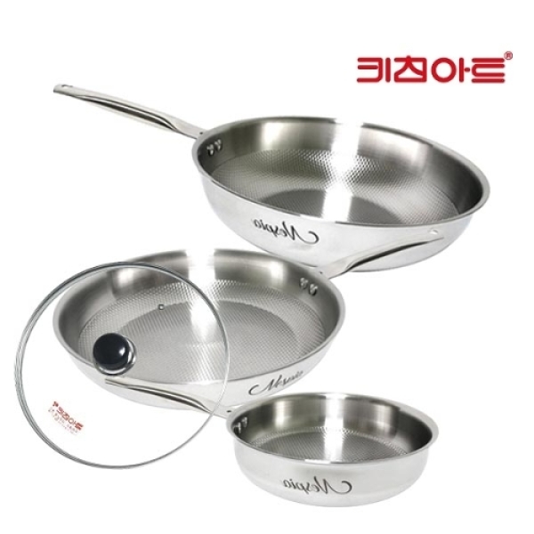 [하프클럽][키친아트] [키친아트]키친아트 네스피아 통5중 엠보스텐 후라이팬3종20+28+28+커버