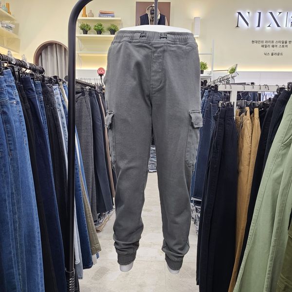 [하프클럽][닉스] [한성몰 남양주점 닉스] 유니)기모_코튼컬러_풀밴딩_카고 테이퍼드 조거(3COLOR) FNQWDYJ751M