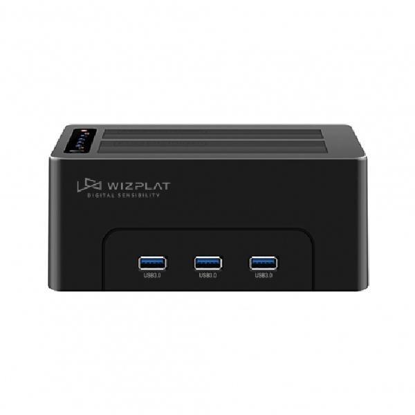 [하프클럽][로그159] 위즈플랫 WIZ-3082H 2베이 USB3.0 하드 도킹스테이션 USB허브
